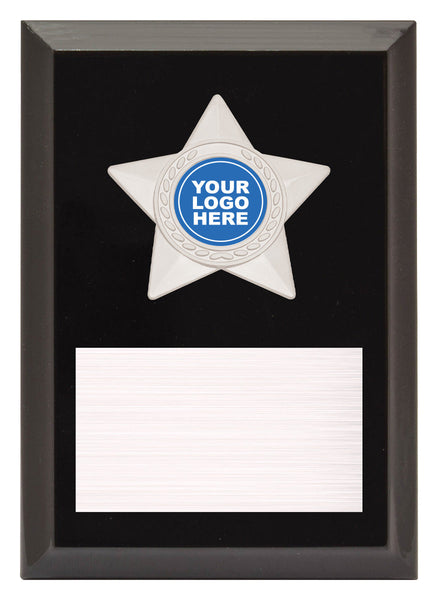 PL08A - Star Plaque Silver 150mm