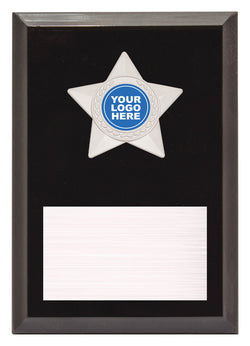 PL08B - Star Plaque Silver 175mm