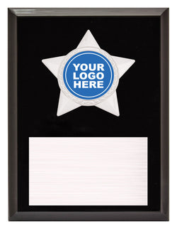 PL08C - Star Plaque Silver 200mm